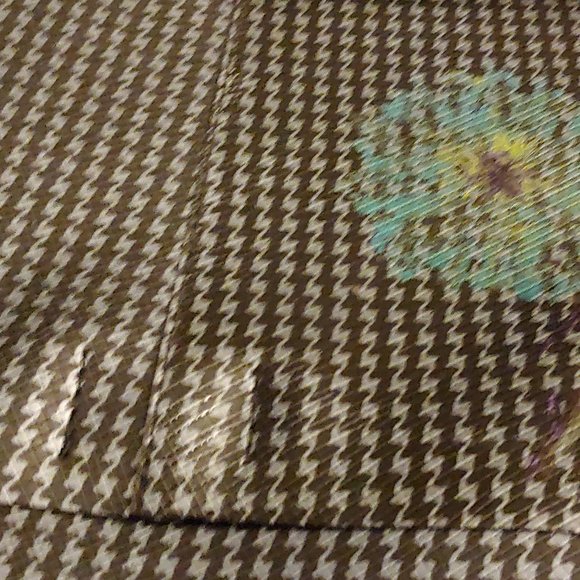 Unknown Brand Handbags - Italian Black Gray Houndstooth Leather X Body Bag